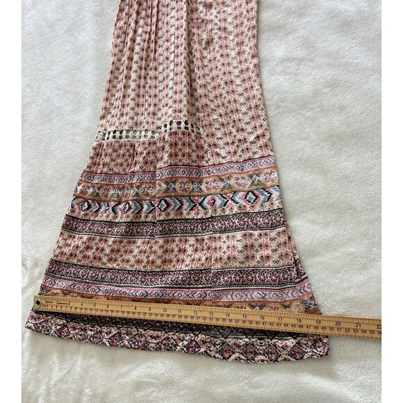 Angie Womens Pants Small Wide Leg Flowy Boho Festival Lace Hippie Beach Pant - Picture 6 of 12